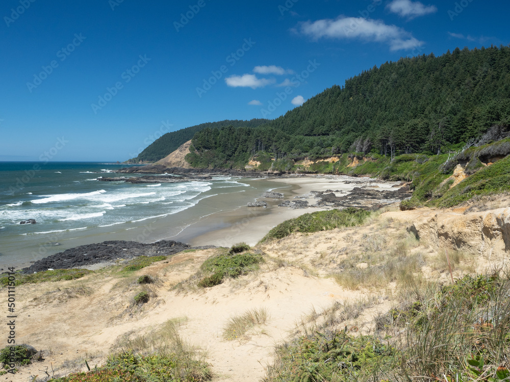 View from the Strawberry Hill Wayside on Route 101, Oregon, United States of America View from the Strawberry Hill Wayside on Route 101, Oregon, United States of America
