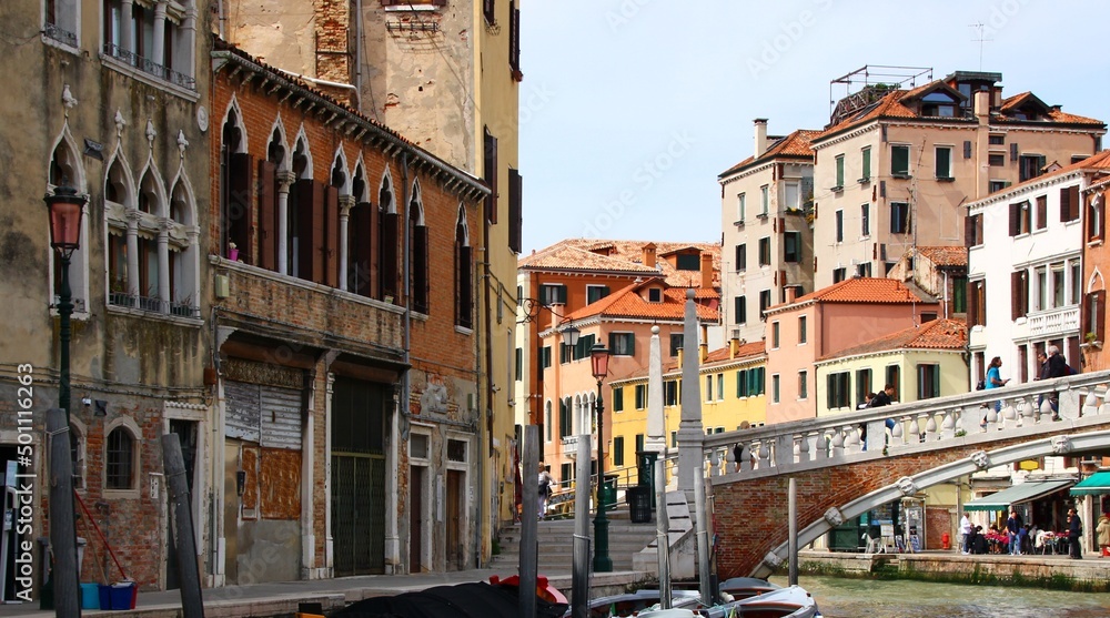 Italy, Veneto: Foreshortening of old Venice.