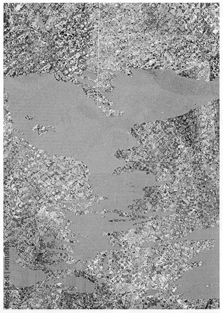 real paper scan of abstract crumpled iridescent holographic foil ...