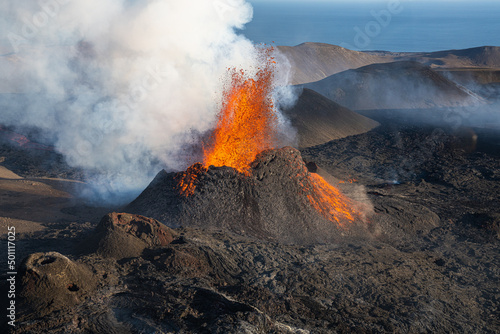 The Geldingadalir Volcanic Eruption, Fagradalsfjall, Iceland photo