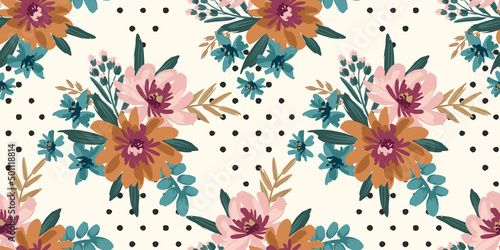 Floral seamless pattern. Vector design for paper  cover  fabric  interior decor and other