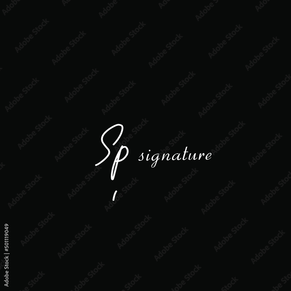 Initial Letter Sp Logo - Handwritten Signature Logo Initial Letter Sp Logo - Handwritten Signature Logo