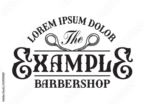 Barbershop vintage emblem