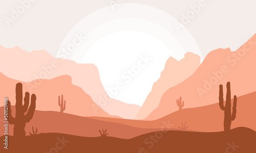 Fotografie, Obraz Desert landscape background