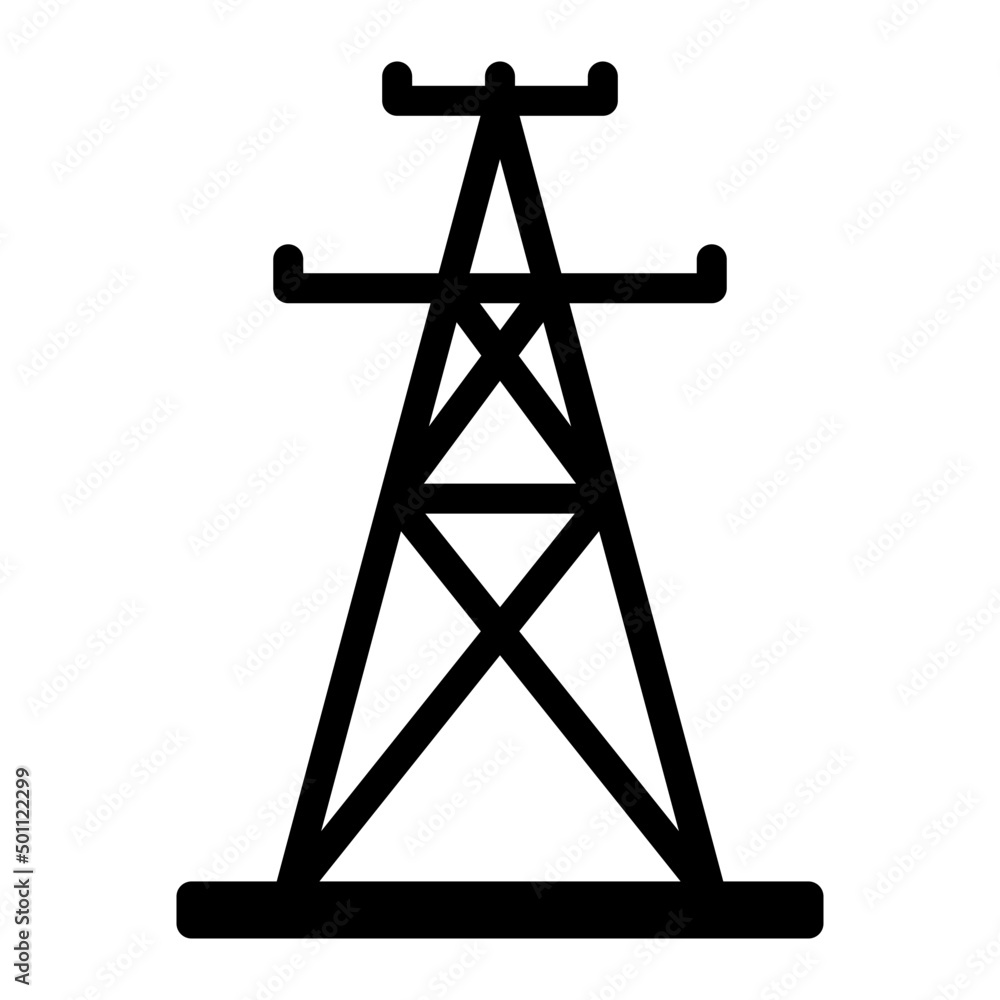 Naklejka premium electric pole icon