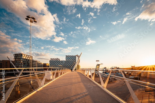 Принти на полотні The new pedestrian and bicycle bridge in Helsingborg, Sweden.