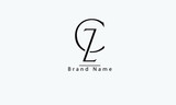 ZC CZ Z C abstract vector logo monogram template