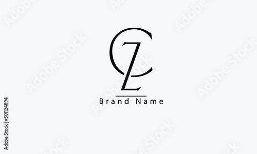 ZC CZ Z C abstract vector logo monogram template