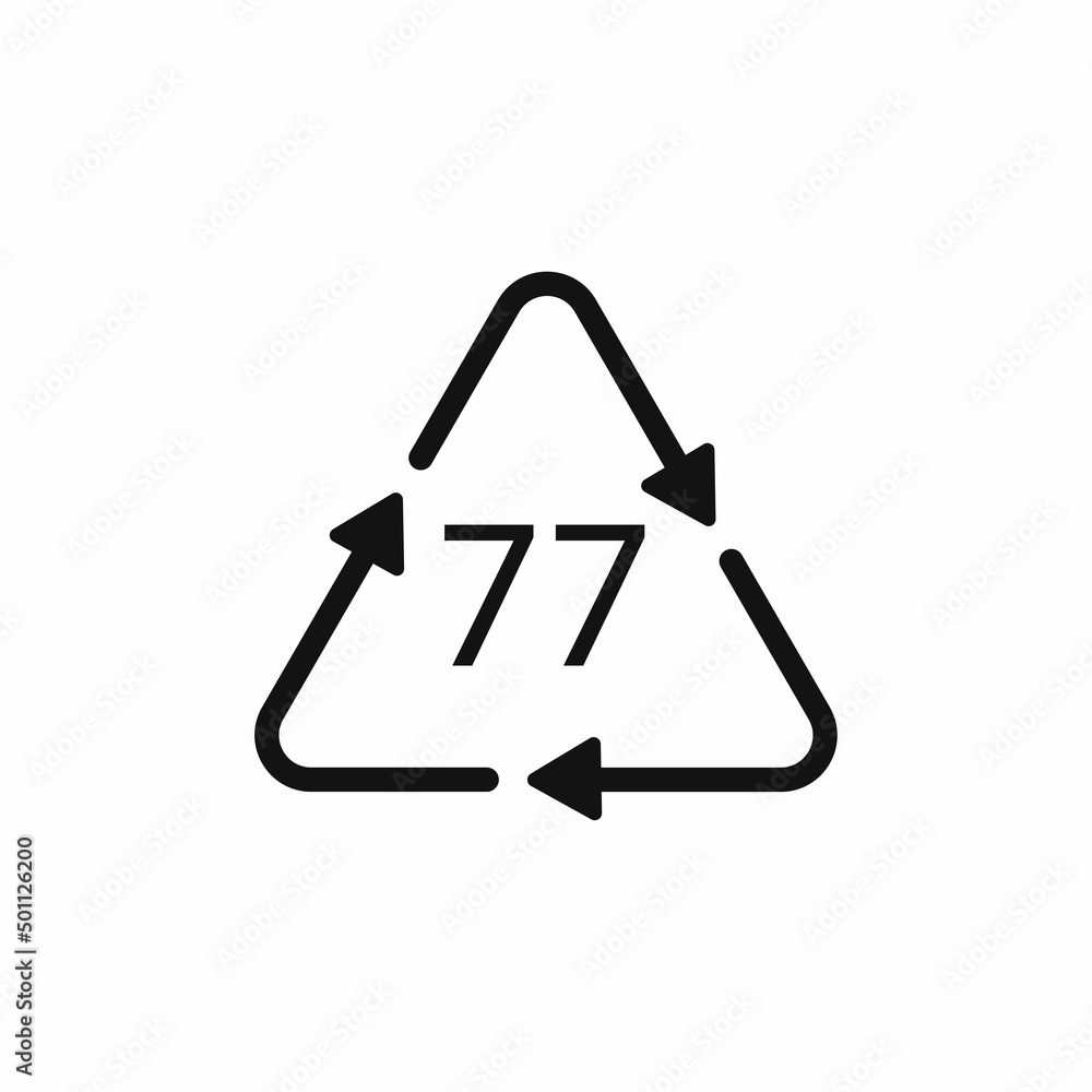 Copper Coated Glass. Glass recycling code 77 GL. Vector illustration Copper Coated Glass. Glass recycling code 77 GL. Vector illustration