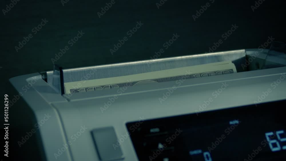 Money Put In Counting Machine 2 Shots Money Put In Counting Machine 2 Shots