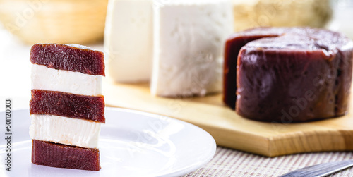 Fresh cheese with guava jam, Brazilian dessert called 