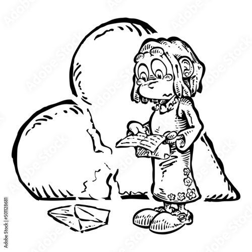 Little girl in love has received bad news	