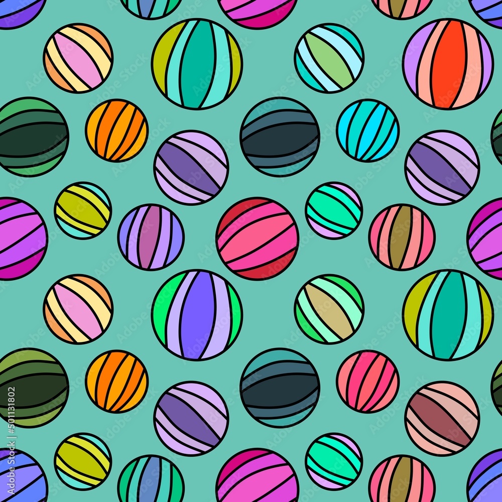 Kids seamless summer beach ball pattern for fabrics and packaging and gifts and cards and linens and wrapping paper Kids seamless summer beach ball pattern for fabrics and packaging and gifts and cards and linens and wrapping paper