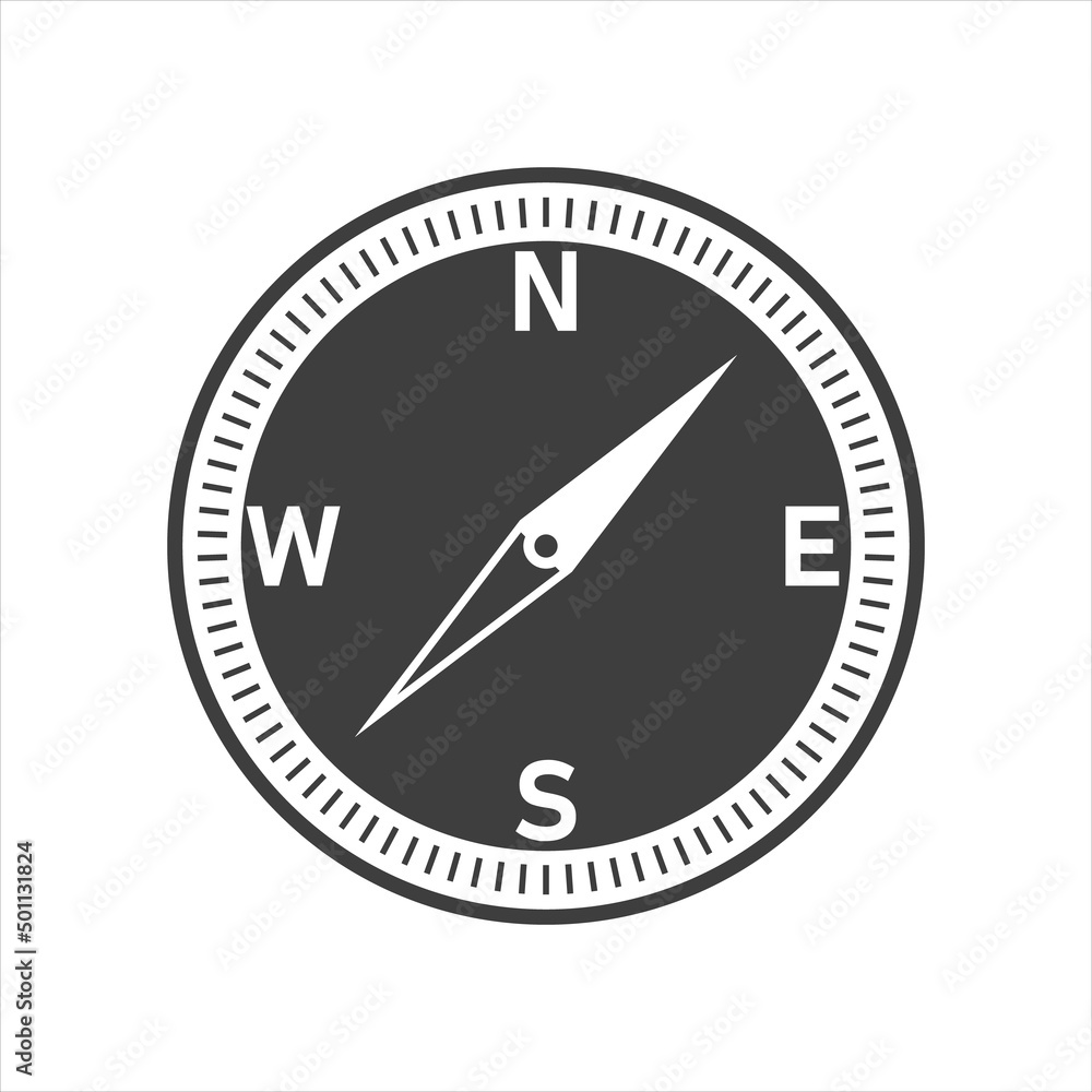 Compass icon vector on white background. EPS 10 Compass icon vector on white background. EPS 10