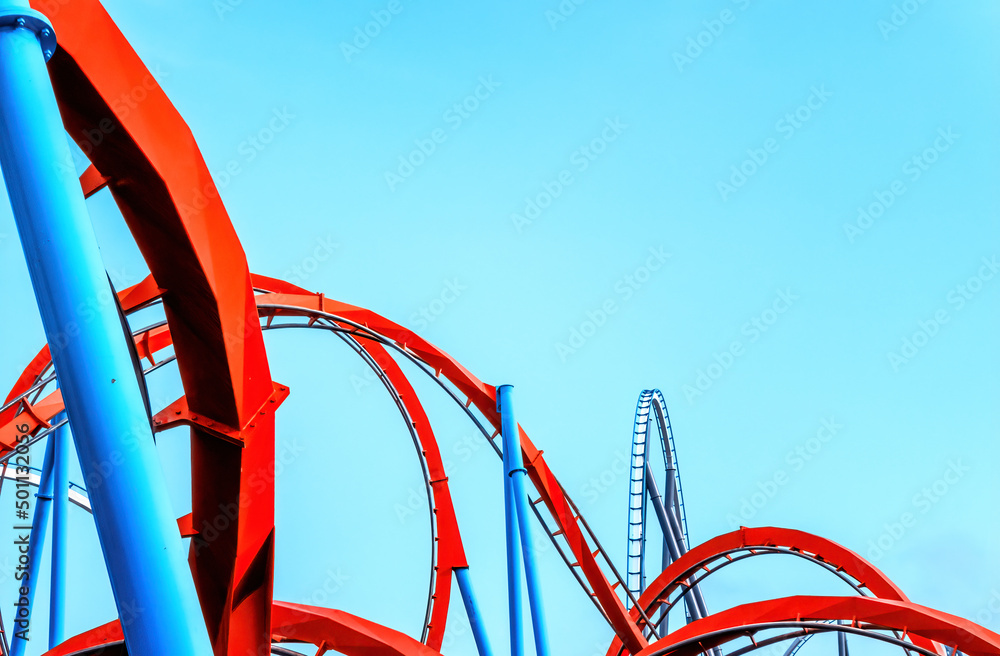 Roller coaster, Abstract background Roller coaster, Abstract background