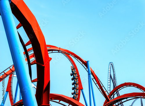 Roller coaster, Abstract background © atosan