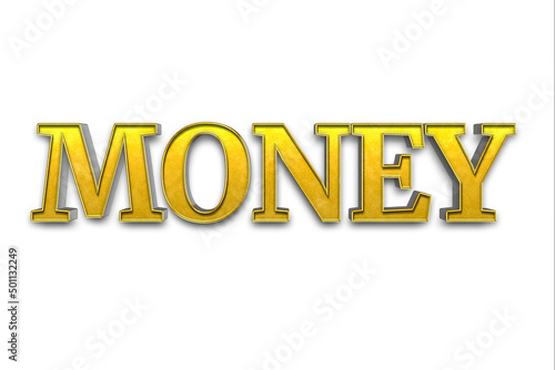 MONEY word on white background .3d illustration