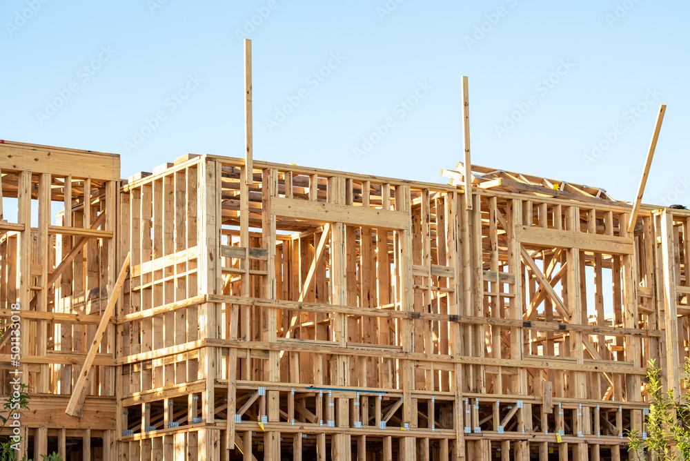 new frame condominium or apartment construction new frame condominium or apartment construction