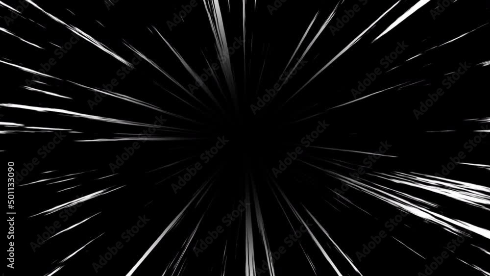 Zoom Speed Lines Alpha Channel Transparent Stock Video Adobe Stock