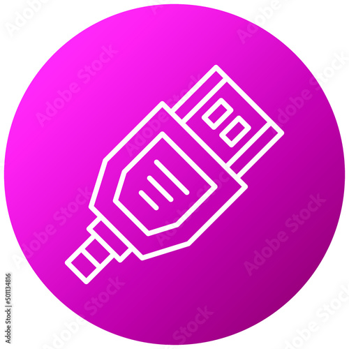 Vector Design Hdmi Cable Icon Style