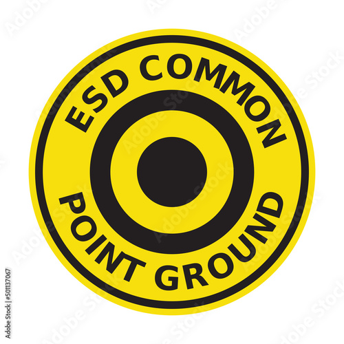 Naklejka ESD common point ground symbol icon - częsty, punkt, teren,  fototapety | Foteks