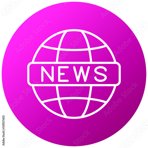 Vector Design Global News Icon Style