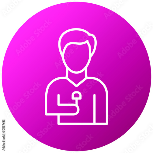 Vector Design Male Journalist Icon Style