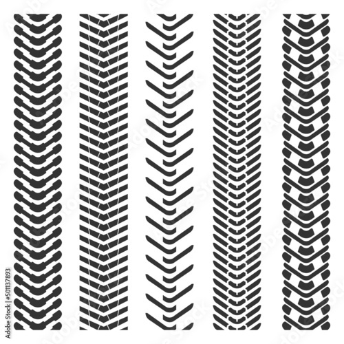 Tractor tire print mark element vector