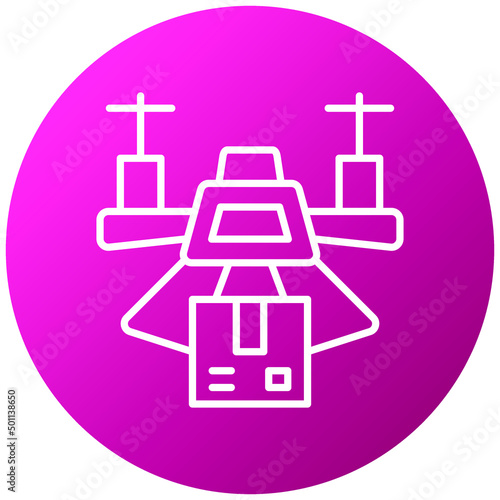Vector Design Drone Delivery Icon Style