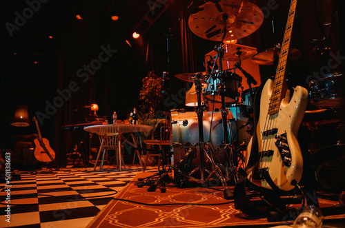 musical instruments on stage