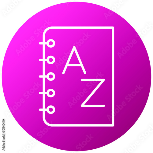 Vector Design Dictionary Icon Style