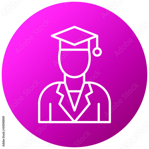 Vector Design Male Graduate Icon Style