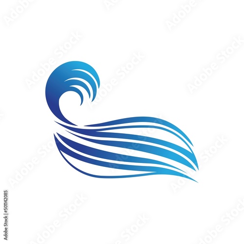 Wave beach vector illustration design