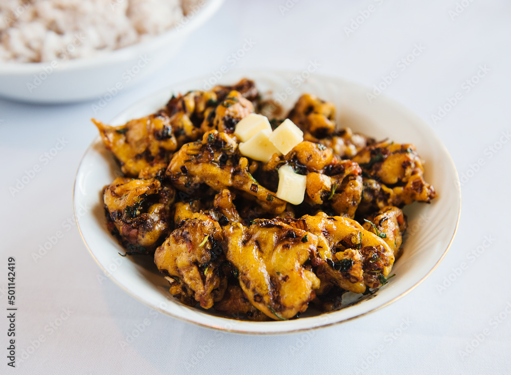 Indian Fried chicken with rice Indian Fried chicken with rice