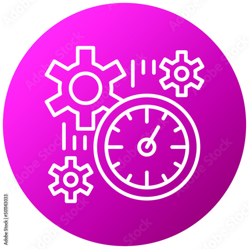 Vector Design Time Plan Icon Style