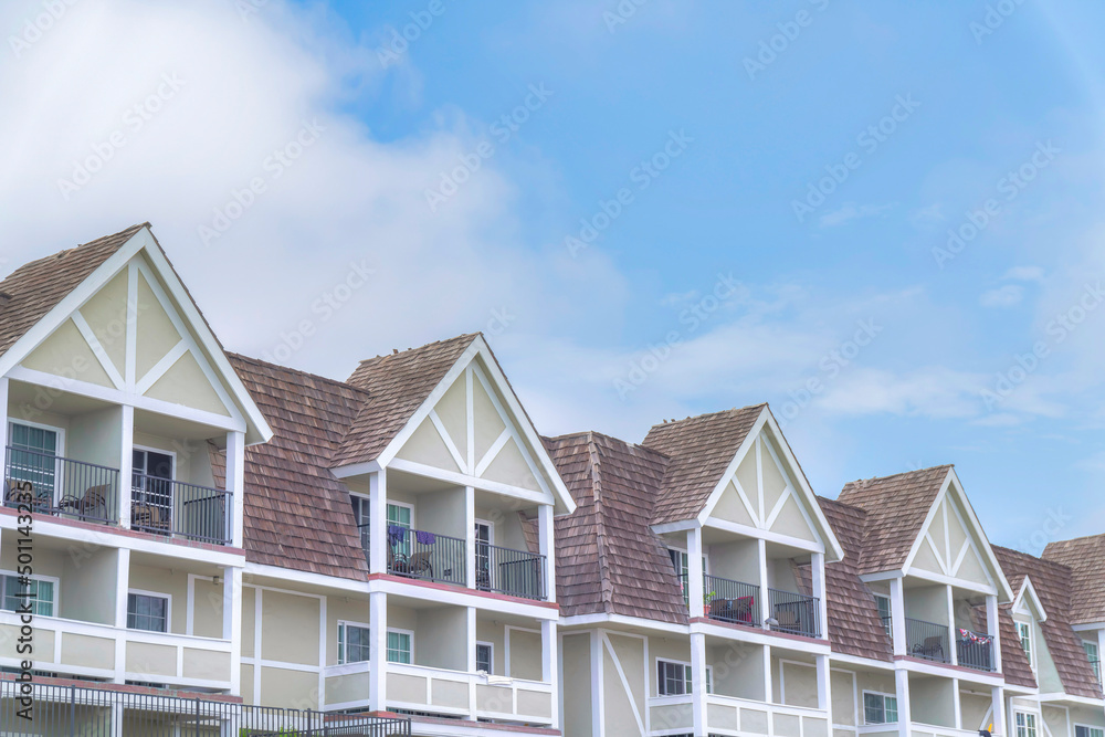 Three-storey townhouses at Carlsbad in San Diego, California Three-storey townhouses at Carlsbad in San Diego, California