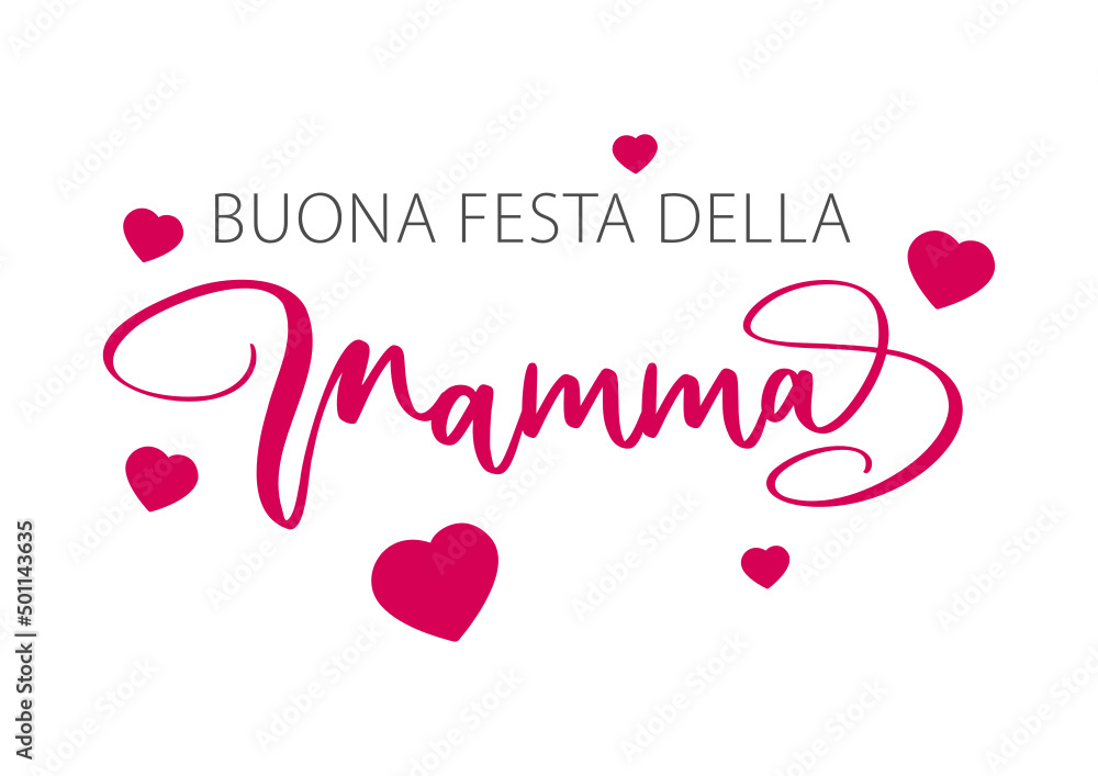 Buona Festa della Mamma, italian text. Happy mother's Day. Vector