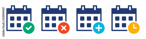 Set icons of calendar. Calendar Icon collection. Vector illustration