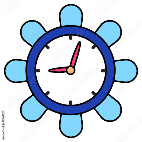 An icon design of wall clock