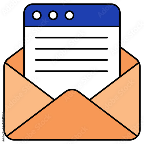 Trendy vector design of web mail