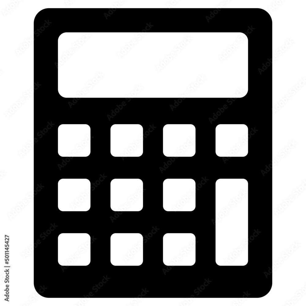 Modern style vector of calculator icon Modern style vector of calculator icon