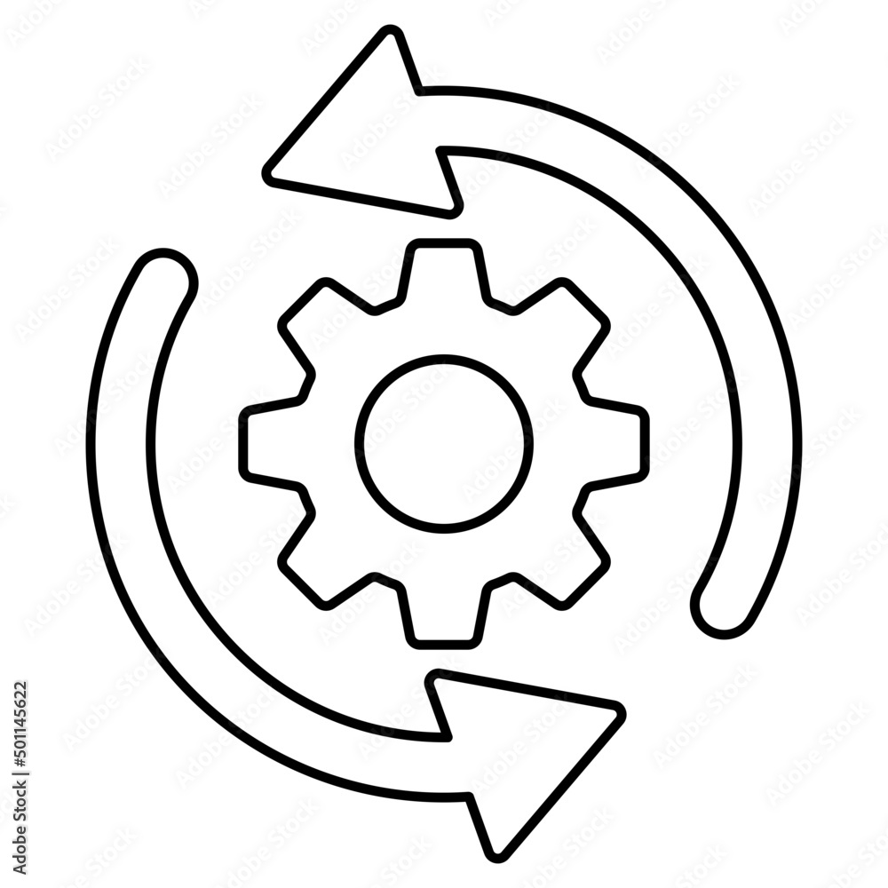 An editable design icon of setting update An editable design icon of setting update