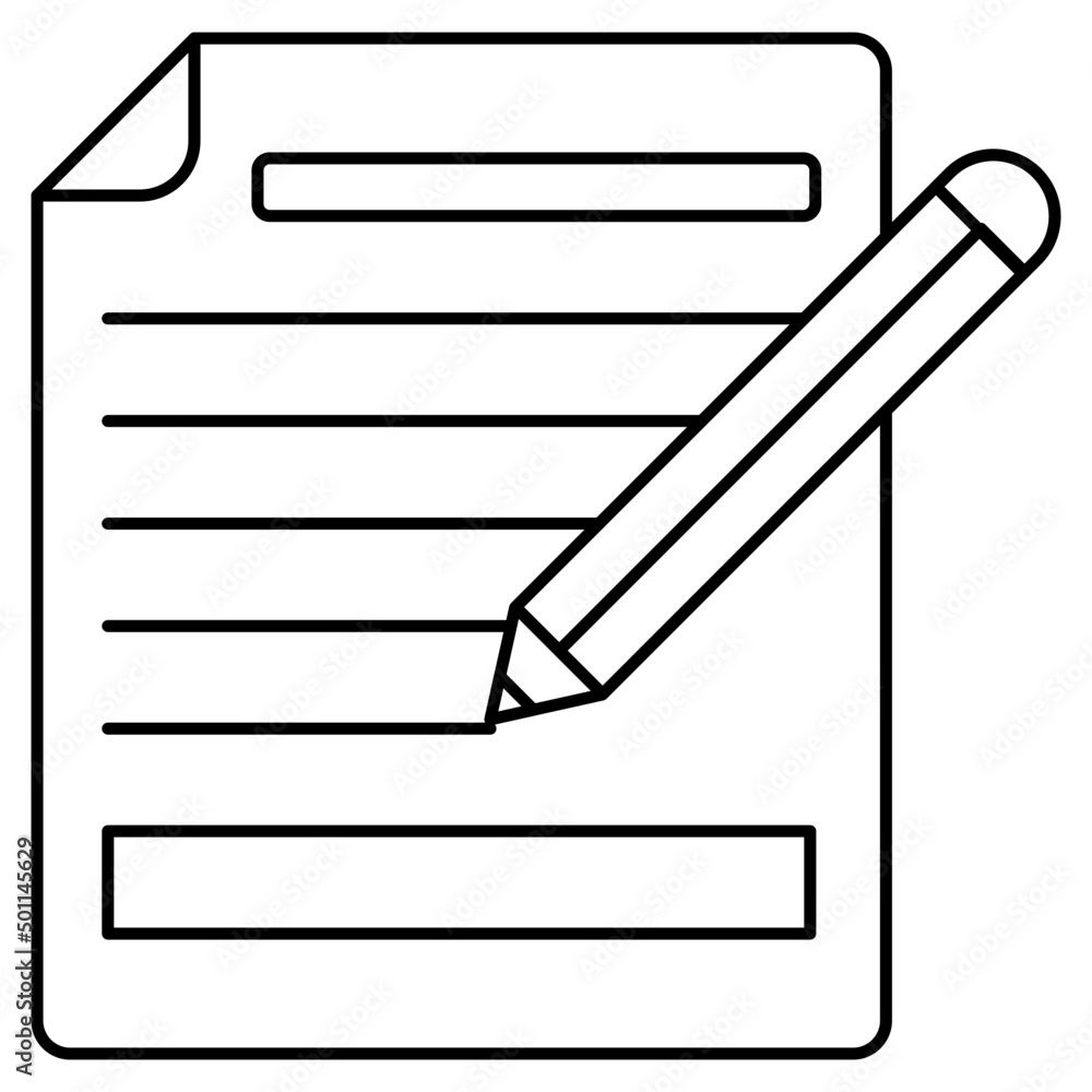 Creative design icon of article writing