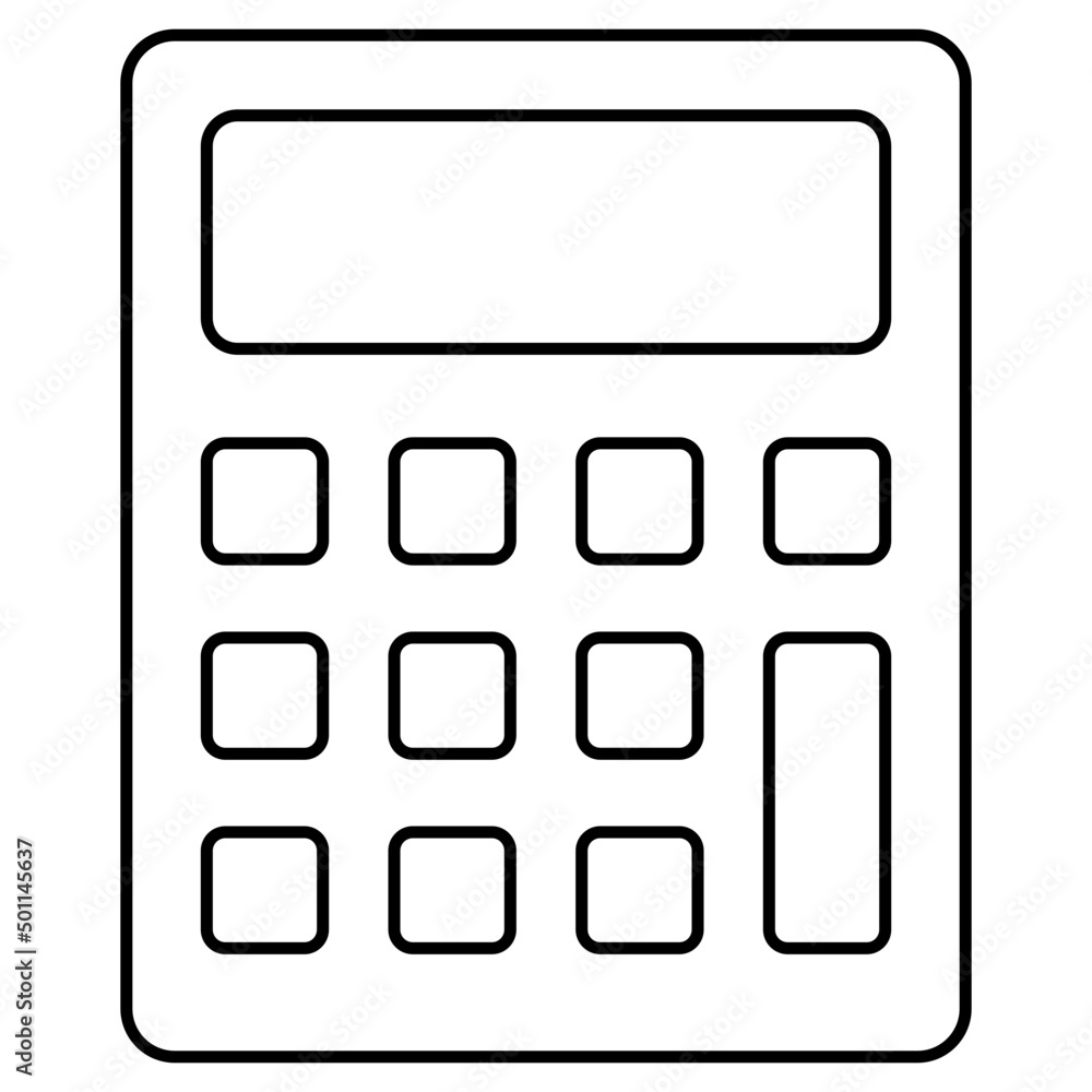 Modern style vector of calculator icon Modern style vector of calculator icon