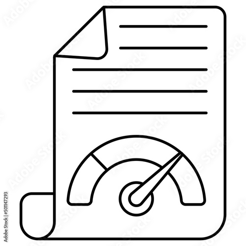 Trendy vector design of page speed test