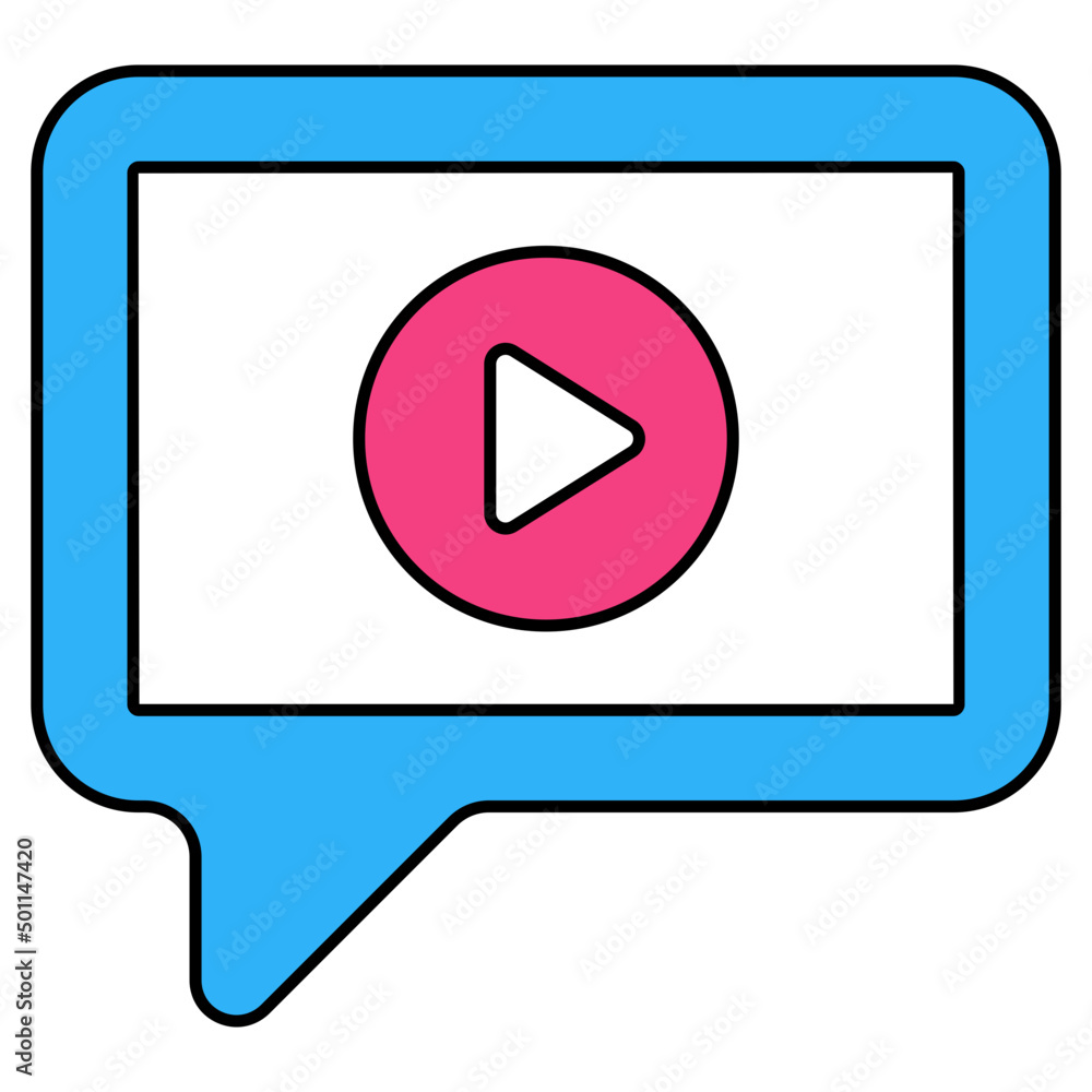 Perfect design icon of video message Perfect design icon of video message