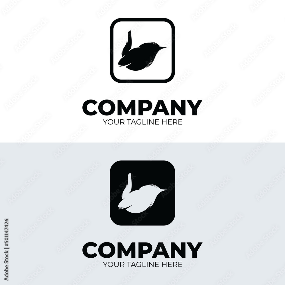 Silhouette of bird logo design inspiration Silhouette of bird logo design inspiration