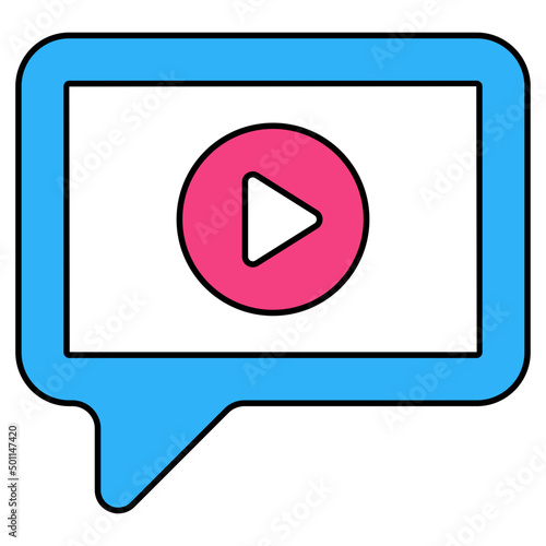 Perfect design icon of video message