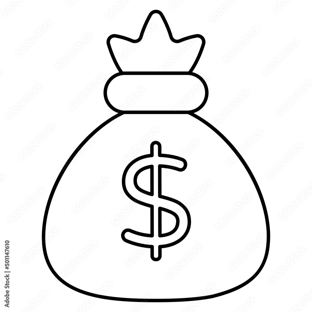 Trendy design icon of money bag Trendy design icon of money bag