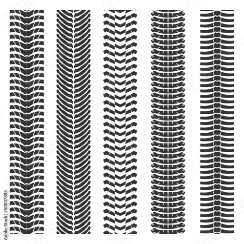 Bicycle tire print mark element vector